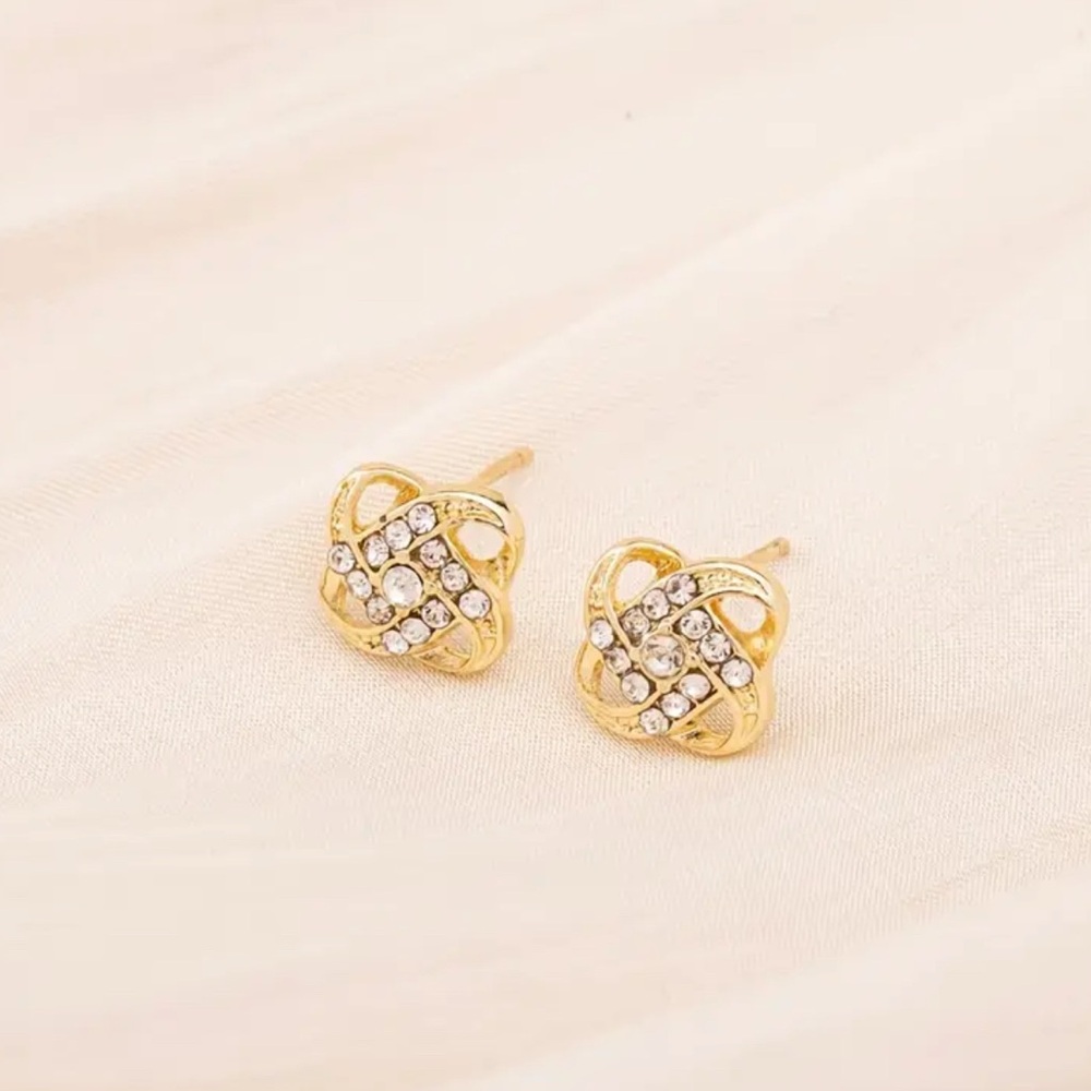 Elegant Knot Stud Earrings